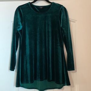 Velvet green tunic size S